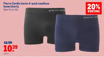 Makro Pierre Cardin heren 4-pack naadloze boxershorts M t/m XXL aanbieding