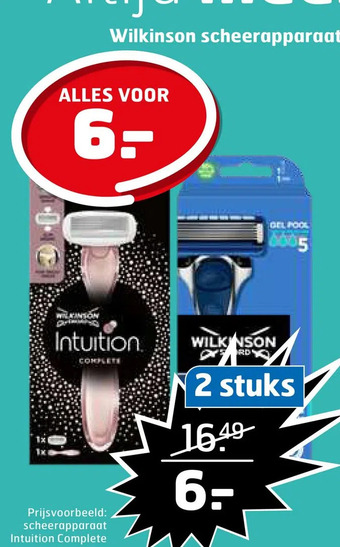 Trekpleister Wilkinson scheerapparaat aanbieding