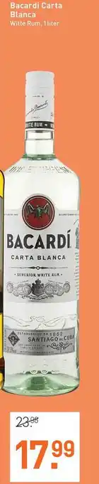 Gall & Gall Bacardi carta blanca witte rum aanbieding