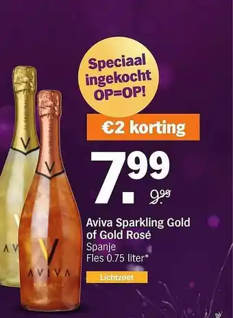 Albert Heijn Aviva sparkling gold of gold rosé aanbieding