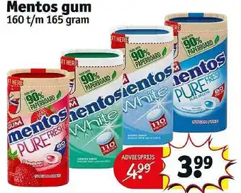 Kruidvat Mentos gum aanbieding