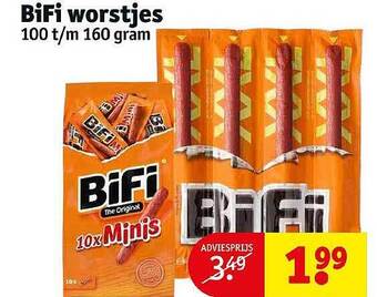 Kruidvat Bifi worstjes aanbieding