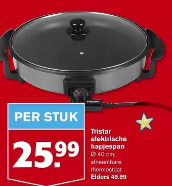 Hoogvliet Tristar elektrische hapjespan aanbieding