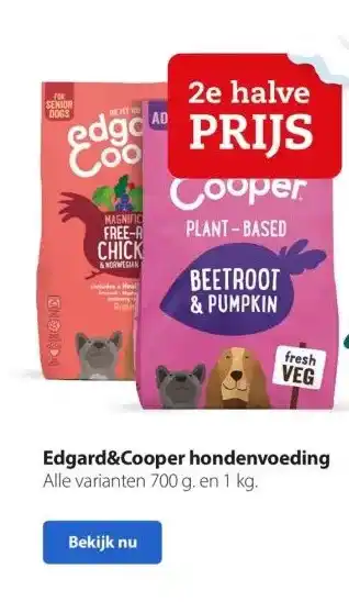 Boerenbond Edgard&cooper hondenvoeding alle varianten 700 g. en 1 kg. aanbieding