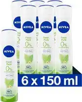 Bol.com Nivea pure & natural jasmine - 6 x 150 ml - voo... aanbieding