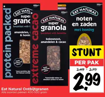 Vomar Voordeelmarkt Eat natural ontbijtgranen 400-500 gram aanbieding