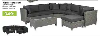 Heuts Wicker Loungebank aanbieding