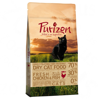 Zooplus 2x400g adult kip met vis & vis purizon kattenvoer aanbieding