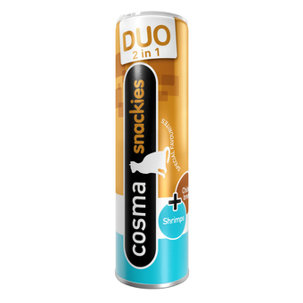 Zooplus 77g snackies duo , 3 verschillende smaken cosma kattensnacks aanbieding