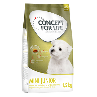 Zooplus 1,5kg mini junior concept for life hondenvoer aanbieding