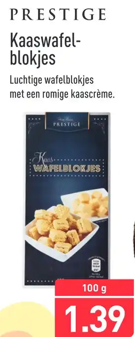 ALDI Kaaswafel- blokjes 100g aanbieding