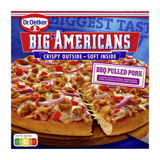 Dr. oetker pizza big americans bbq pulled pork aanbieding bij Coop