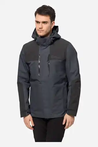 Bever Jack wolfskin jasper 3in1 jkt m grijs aanbieding