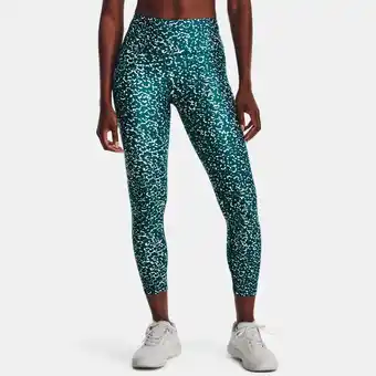 Under Armour Dameslegging heatgear® armour no-slip waistband printed ankle tourmaline teal / fresco groente / opal groente l aanbieding