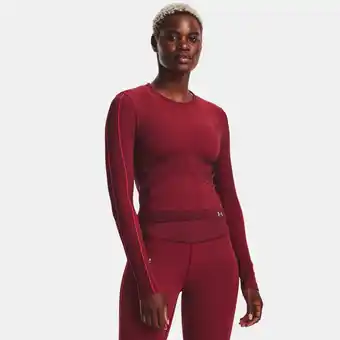 Under Armour Damesshirt under armour rush™ seamless met lange mouwen chestnut rood / iridescent xs aanbieding