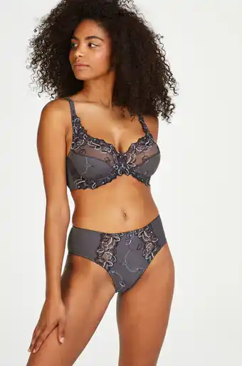 Hunkemoller Hunkemöller hoge slip diva grijs aanbieding