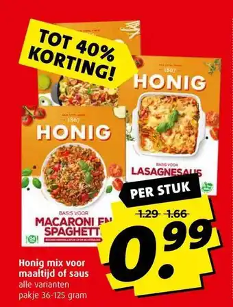 Boni Honig mix voor maaltijd of saus aanbieding