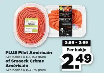 PLUS Plus filet américain of smaeck crème américain aanbieding