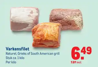Makro Varkensfilet 1 kilo aanbieding
