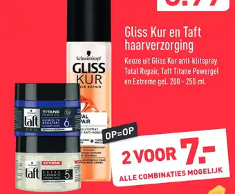 ALDI Gliss kur en taft haarverzorging aanbieding