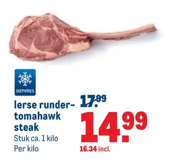 Makro Lerse runder- tomahawk steak 1 kilo aanbieding