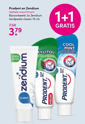 DA Prodent en zendium 75 ml aanbieding