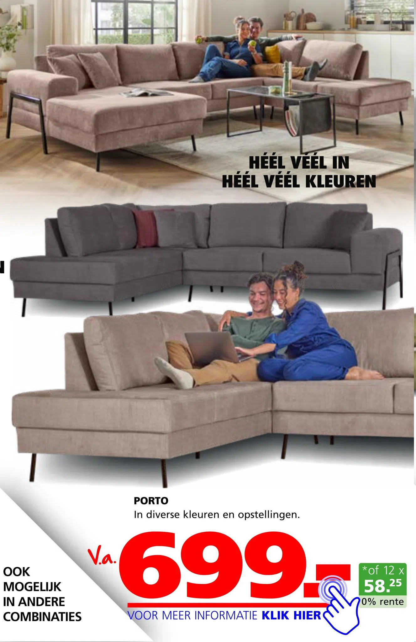 Porto aanbieding bij Seats and Sofas
