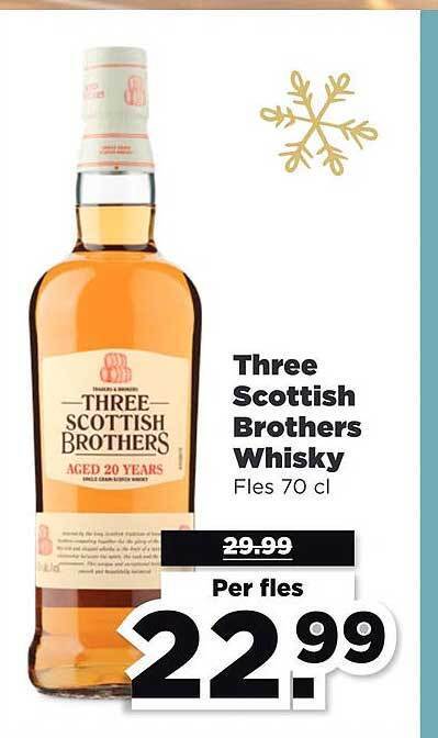 Three scottish brothers whisky aanbieding bij PLUS