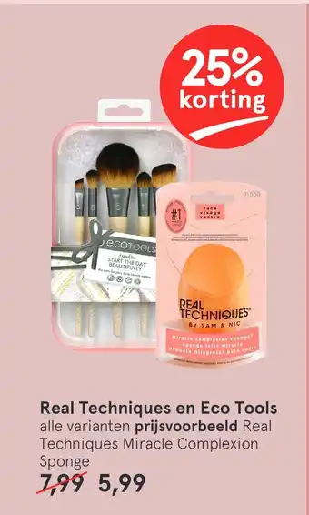 Etos Real Techniques en Eco Tools aanbieding