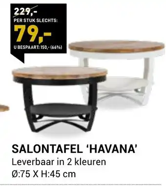 Paco Meubelen Salontafel Havana aanbieding