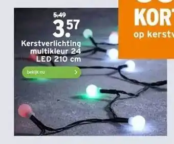 GAMMA Kerstverlichting multikleur 24 led 210 cm aanbieding