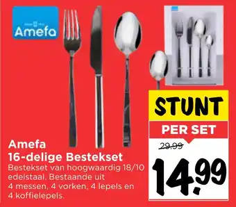 Vomar Voordeelmarkt Amefa 16-delige Bestekset aanbieding