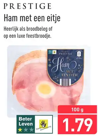 ALDI Ham met een eitje 100g aanbieding