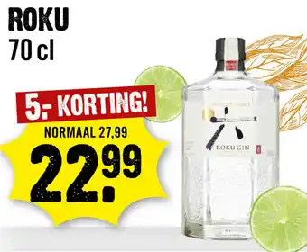 Dirck 3 Roku Japanese Gin 700ml aanbieding