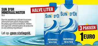 Dirck 3 Sun D'OR mineraalwater 3*500ml aanbieding