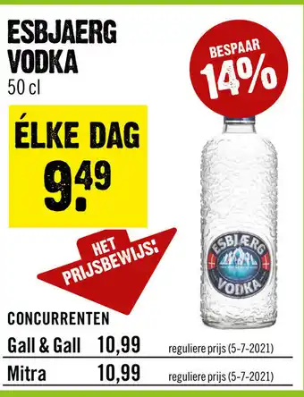 Dirck 3 Esbjaerg vodka 500ml aanbieding