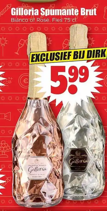 Dirk Gilloria spumante brut aanbieding