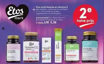 Etos Etos multivitamine en vitamine d aanbieding