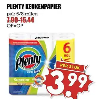 MCD Supermarkt Plenty keukenpapier aanbieding