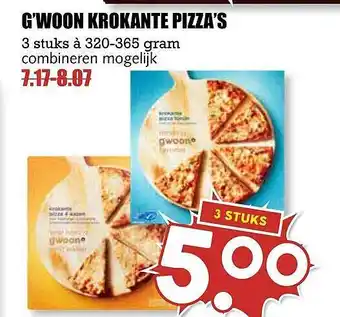 MCD Supermarkt G'woon krokante pizza's aanbieding