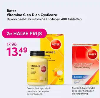 DA Roter Vitamine C en D en Cysticare aanbieding