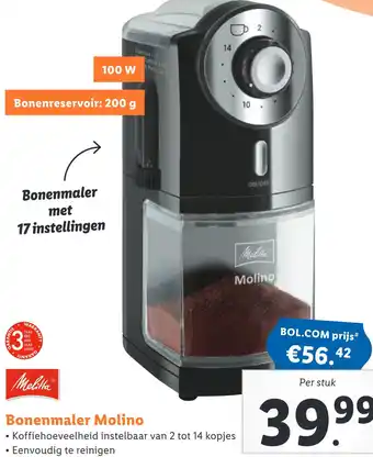 Lidl Bonenmaler Molino aanbieding