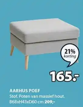 Jysk Aarhus poef aanbieding