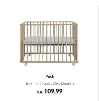 Babypark Puck box inklapbaar aanbieding