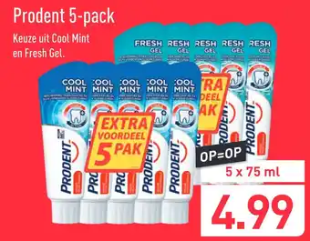 ALDI Prodent 5-pack 75ml aanbieding