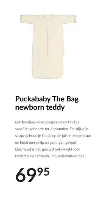 Babypark Puckababy the bag newborn teddy aanbieding