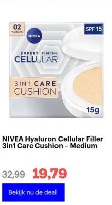 Bol.com Nivea hyaluron cellular filler 3in1 care cushion – medium aanbieding