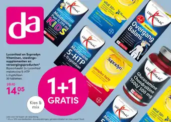 DA Lucovitaal en supradyn vitaminen, voedings- supplementen en verzorgingsproducten aanbieding