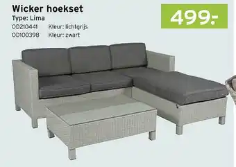 Heuts Wicker hoekset type : lima aanbieding