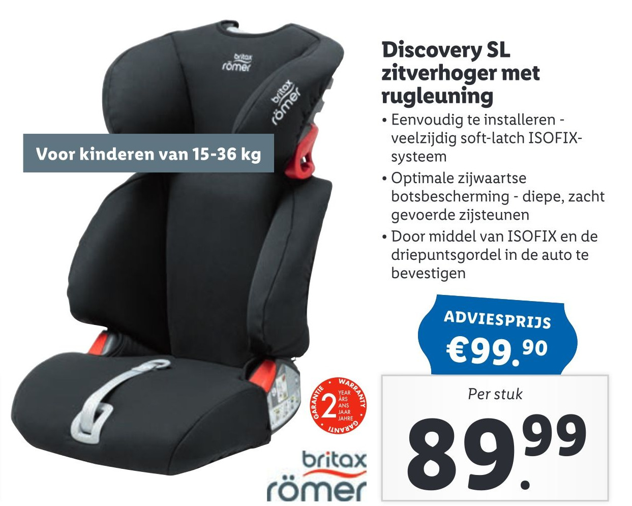 Discovery SL zitverhoger met rugleuning aanbieding bij Lidl